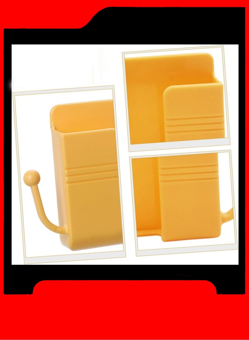 LOWHAT Mobile Phone Holder Hanging Bin Shelf Wall Phone Holder Remote Control Phone Holder for Wall Mobile Holder Multi-Functional Storage Rack Abs Wall Mount Controller - Image 2