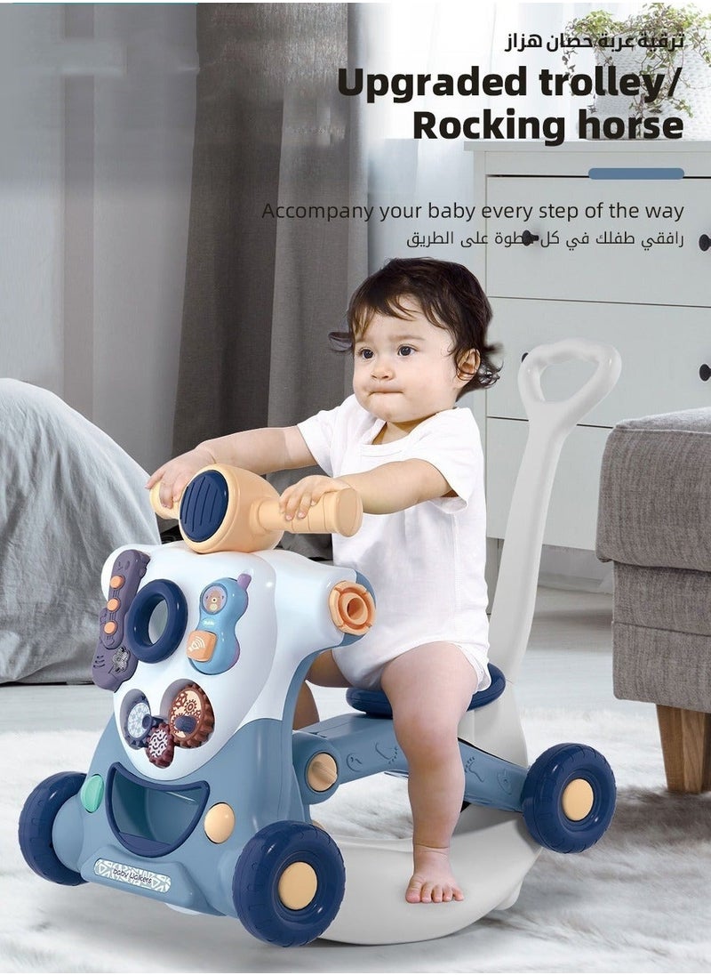 MIXDE 6 in 1 Babies Learning Walker, Sit to Stand Baby Walkers, Multiple Toddler Activity Center, Adjustable Push Stroller, Toy Gift for Babies Boys Girls Toddlers  - Image 1