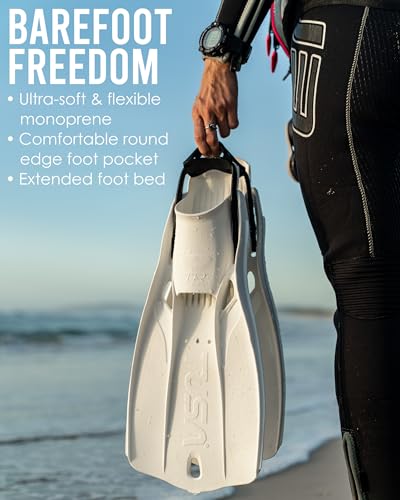 TUSA SF-0110 Travel Right Scuba Diving Fins, Small, White - Image 5