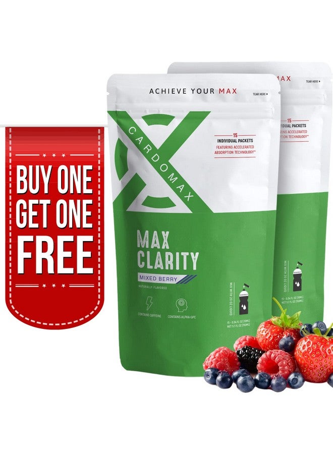 CardoMax Max Clarity Nootropics Brain Support Supplement w/Liquid Caffeine, Alpha GPC, L-Theanine, Brain Booster for Memory & Focus, Liquid Nootropic Brain Supplement for Mental Clarity, 15 Sticks - Image 2