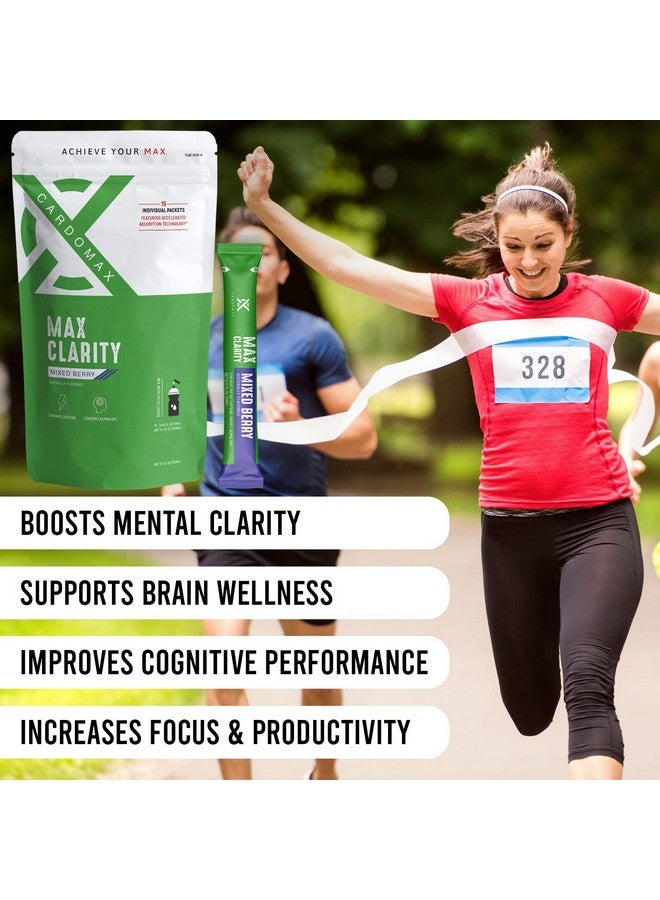CardoMax Max Clarity Nootropics Brain Support Supplement w/Liquid Caffeine, Alpha GPC, L-Theanine, Brain Booster for Memory & Focus, Liquid Nootropic Brain Supplement for Mental Clarity, 15 Sticks - Image 3