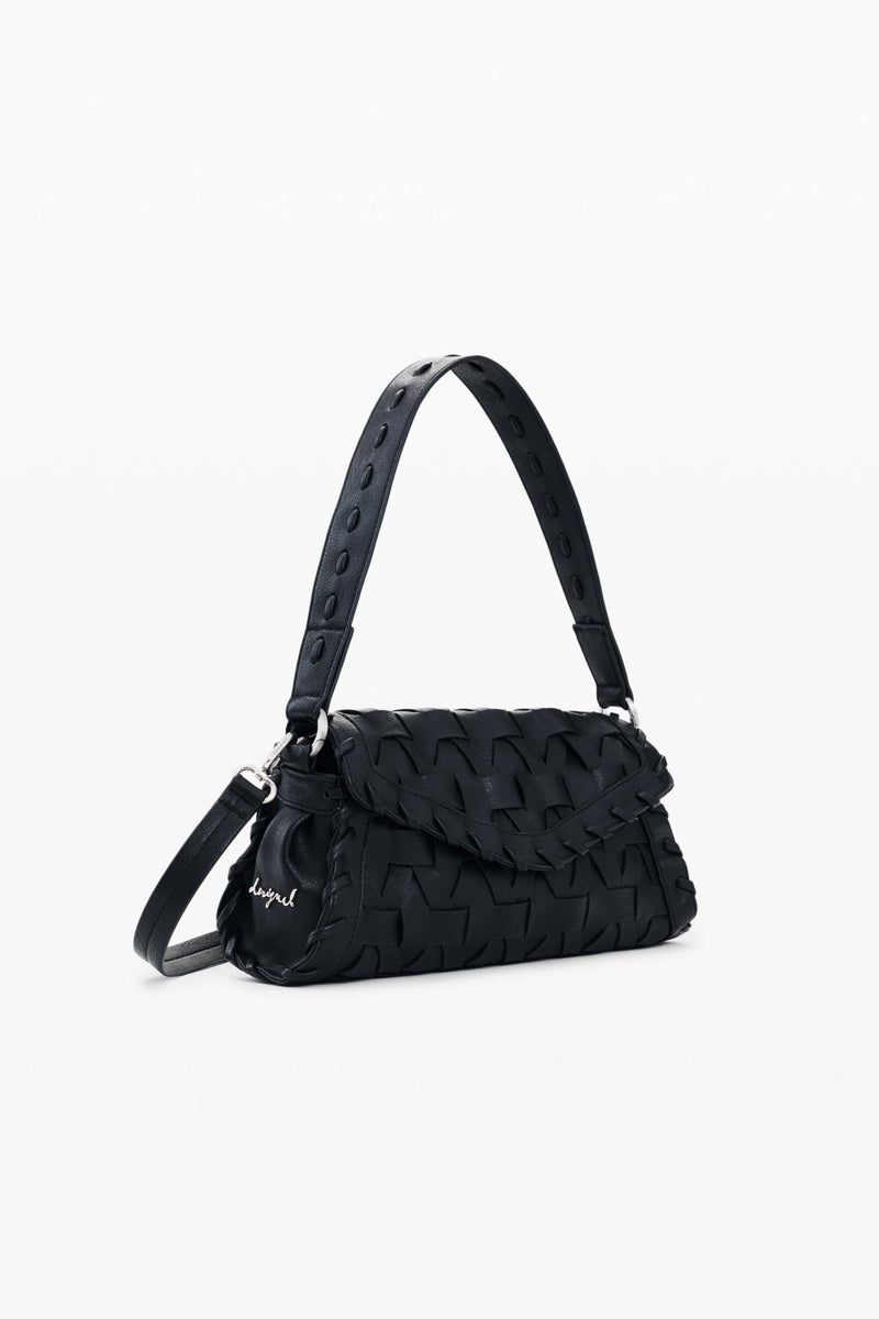 DESIGUAL Small bag with flap and braided leather-effect - Image 3