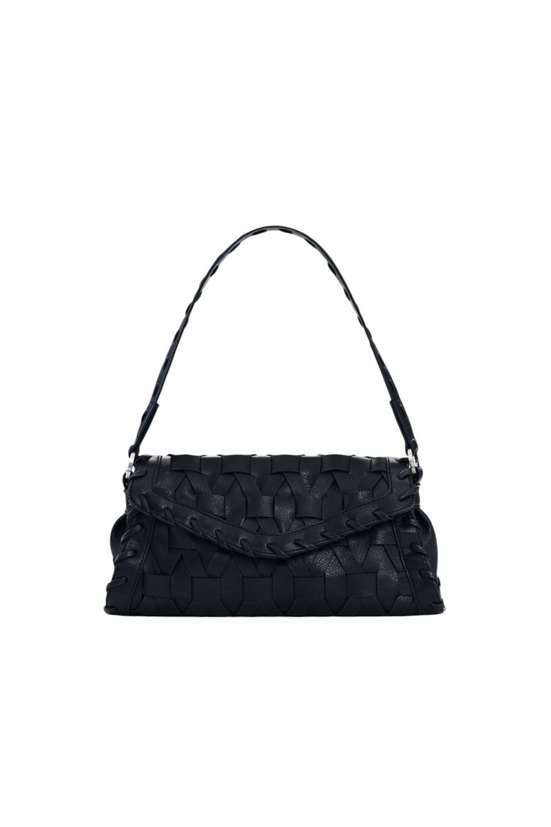 DESIGUAL Small bag with flap and braided leather-effect - Image 1