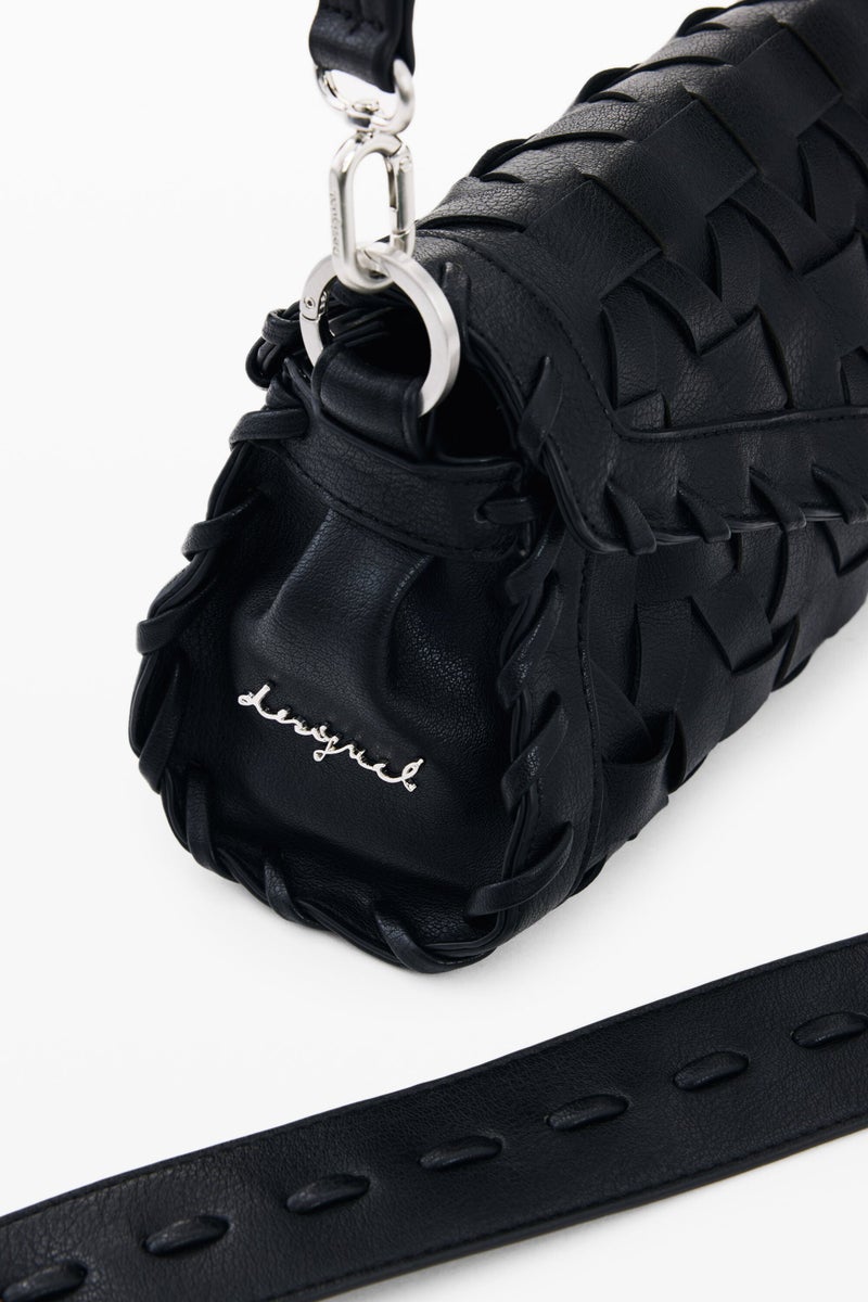 DESIGUAL Small bag with flap and braided leather-effect - Image 5
