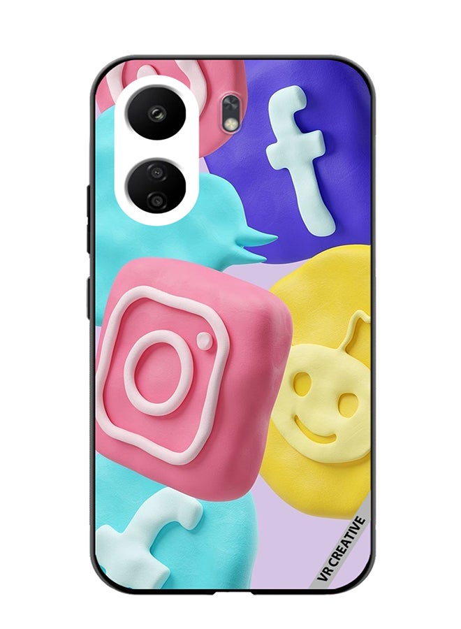 VR CREATIVE Protective Case Cover For Xiaomi Redmi 13C Icon Design Multicolour - Image 1