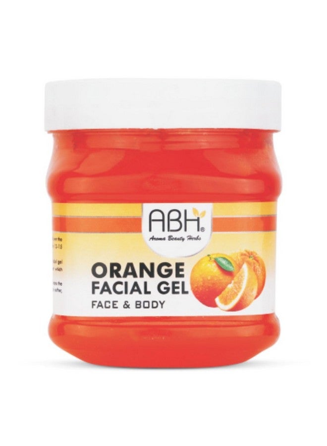 ABH Orange Facial Gel for Face & Body - Vitamin C-Rich Brightening Gel with Natural Orange Extracts - Revitalizes & Refreshes Dull Skin - 500g