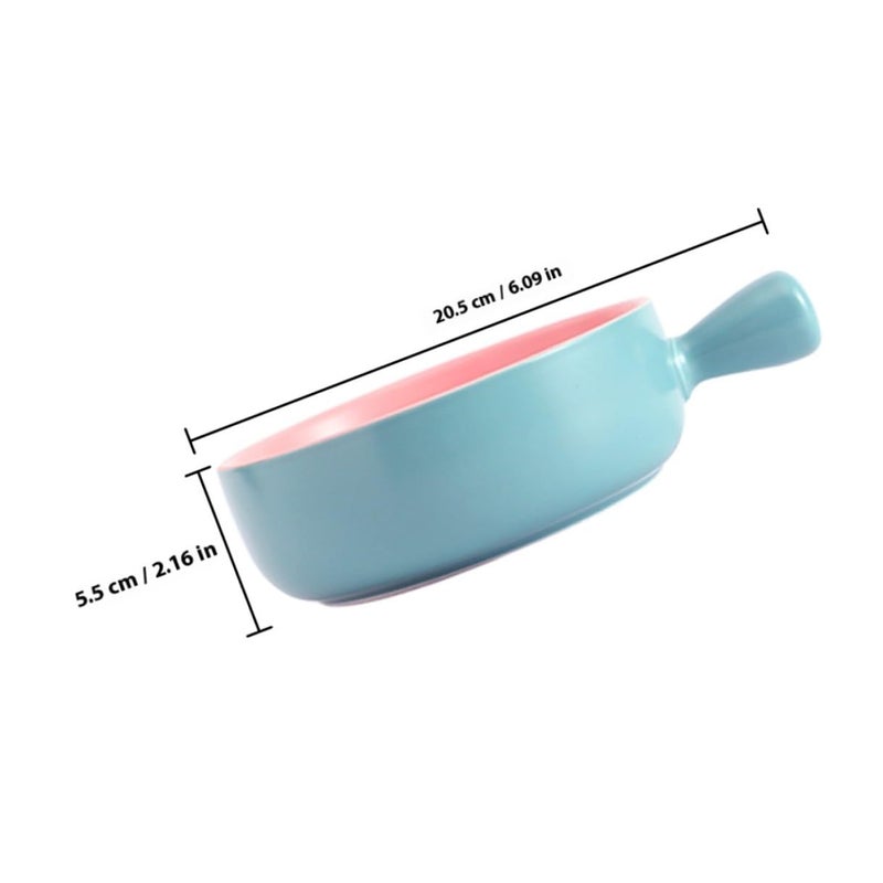 Ceramic Ramen Bowl with Handle Microwave Dishwasher Safe for Soup Salad Rice - Image 3