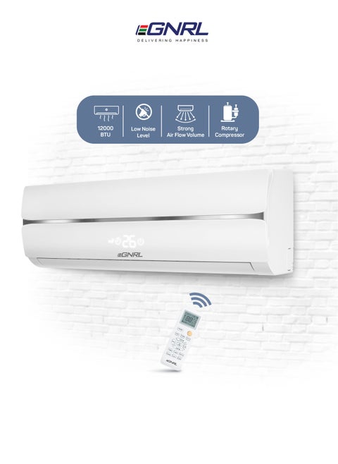 Split AC White 12000 BTU T1 Rotary R410a, EG12C, 2024 New Series Model, 1 Ton with 3M Pipe Kit, Golden Fin, Rotary, 1 Year Manufacturer Warranty, 1 Year Compressor Warranty