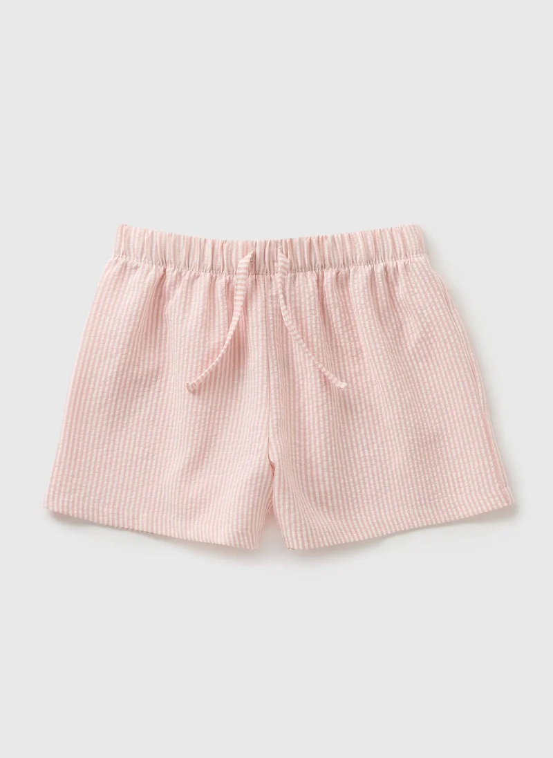 Matalan Girls Pink Stripe Shorts