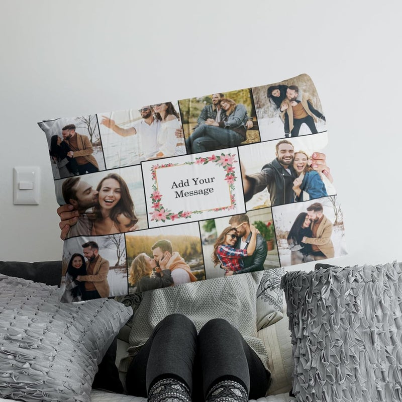 K1Gifts Personalized Gift Custom Photo Pillow for Birthday Gift Valentines Day Gift Birthday Gifts for Girls Boys Gift for Girlfriend Gift for Boyfriend 16x24 inch A102 - Image 2