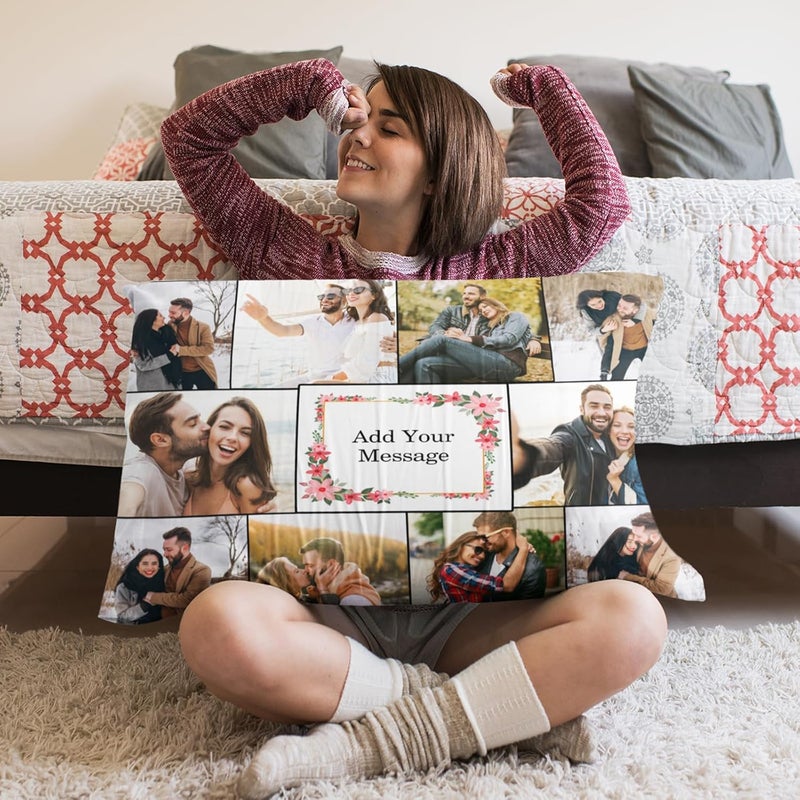 K1Gifts Personalized Gift Custom Photo Pillow for Birthday Gift Valentines Day Gift Birthday Gifts for Girls Boys Gift for Girlfriend Gift for Boyfriend 16x24 inch A102 - Image 1