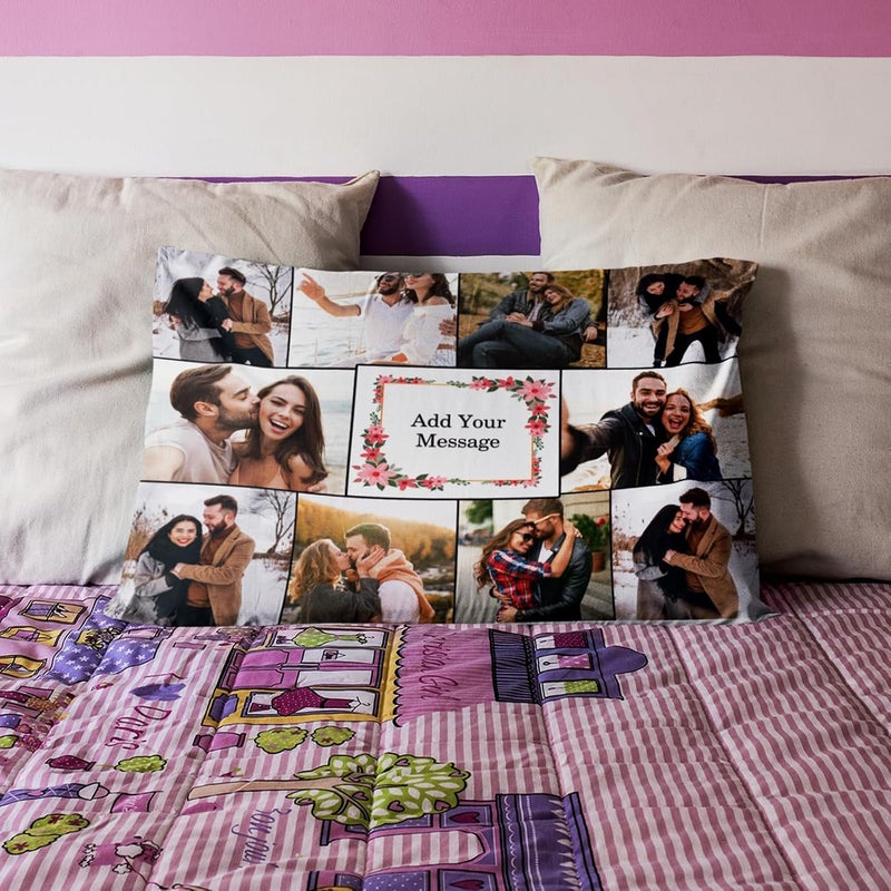 K1Gifts Personalized Gift Custom Photo Pillow for Birthday Gift Valentines Day Gift Birthday Gifts for Girls Boys Gift for Girlfriend Gift for Boyfriend 16x24 inch A102 - Image 4
