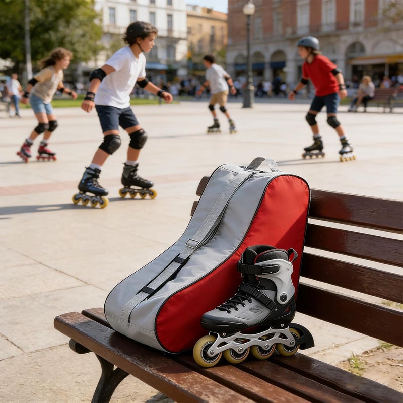 Foldable Roller Skate Backpack Having Strengthened Zipper for Long Lasting Use Sports Equipment Storage - Image 3