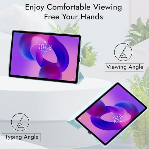 Robustrion Cover for Lenovo Idea Tab 11 inch Cover Case, Trifold Flip Cover Case for Lenovo Idea Tab Cover 11" Tablet with Translucent Back [Auto Sleep Wake Support] - Light Blue - Image 4