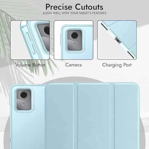 Robustrion Cover for Lenovo Idea Tab 11 inch Cover Case, Trifold Flip Cover Case for Lenovo Idea Tab Cover 11" Tablet with Translucent Back [Auto Sleep Wake Support] - Light Blue - Image 5