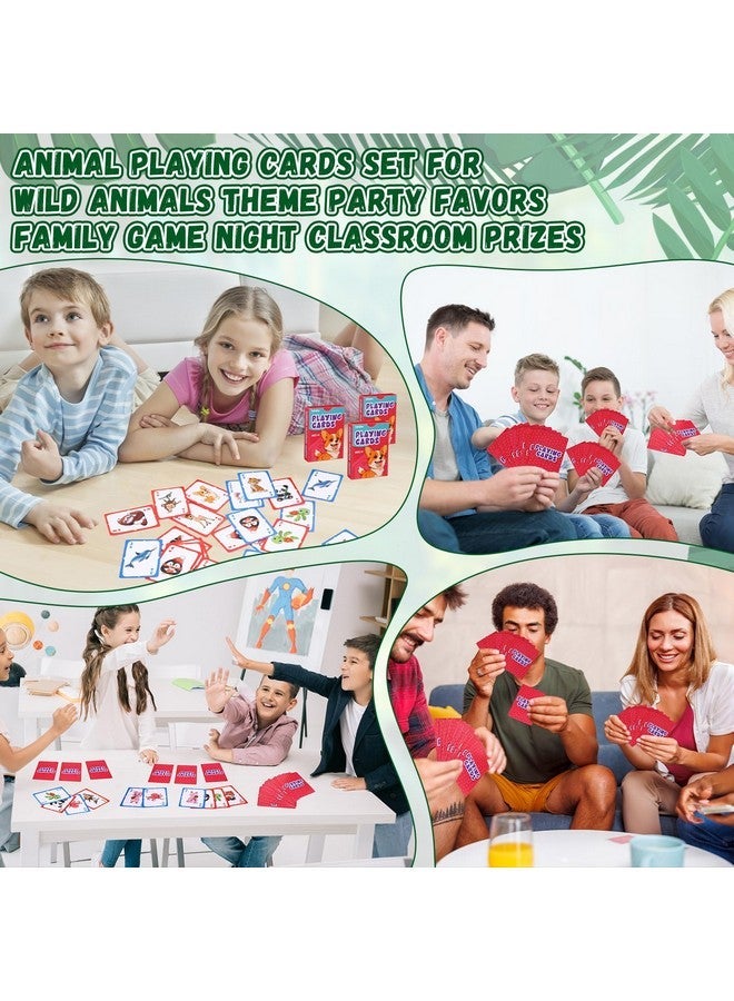 Zubebe 4 Sets Card Game, Go Fish, Animal Playing Cards, Educational Games for Family Game Night, Great Gift for Birthday Holiday Easter Basket Stuffers(Animal Theme) - Image 5