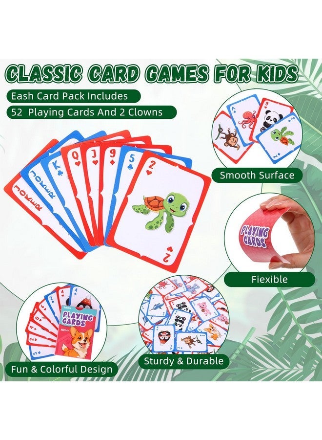 Zubebe 4 Sets Card Game, Go Fish, Animal Playing Cards, Educational Games for Family Game Night, Great Gift for Birthday Holiday Easter Basket Stuffers(Animal Theme) - Image 3