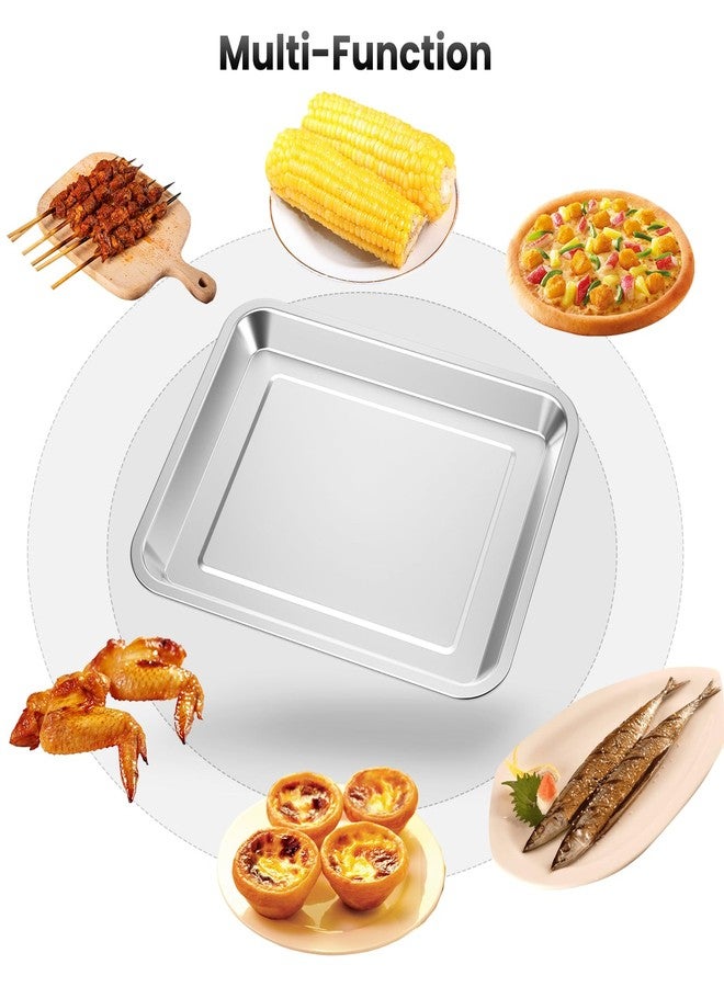 SettleDown 2 PCS Stainless Steel Baking Tray Pan Compatible with Cuisinart Toaster Oven Tray,Suitable for Cuisinart Air Fryer TOA-060 and TOA-065, Cookie & Bread Baking Sheet Pan (12.4x10.06 inch) - Image 5