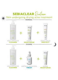 SVR SVR Sebiaclear Moisturizing Face Cream - Soothing Moisturizer, Reduces the appearance of marks, with Niacinamide, Hyaluronic Acid and Ceramides for Oily Sensitive Skin, Non-Comedogenic. 1.4 oz.  - Image 5