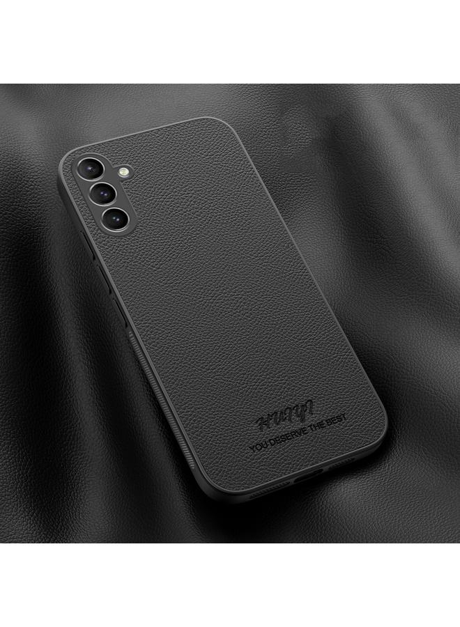 جراب هاتف مغناطيسي جلدي من HUIYI لهاتف Samsung Galaxy A54 5G (أسود)