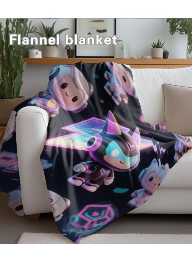 general Baby and children's cartoon flannel thin blanket (warm and comfortable, suitable for sleep, game use) 70cm*100cm - Image 1