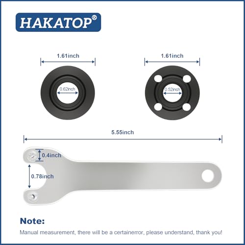HAKATOP Angle Grinder Wrench Spanner Metal Lock Nut Fits Dewalt Makita 193465-4 Bosch Black & Decker Ryobi 4.5" 5" 5/8-11 - Image 2