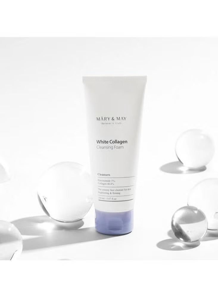 MARY & MAY Mary&May White Collagen Cleansing Foam 150 ml - Image 2