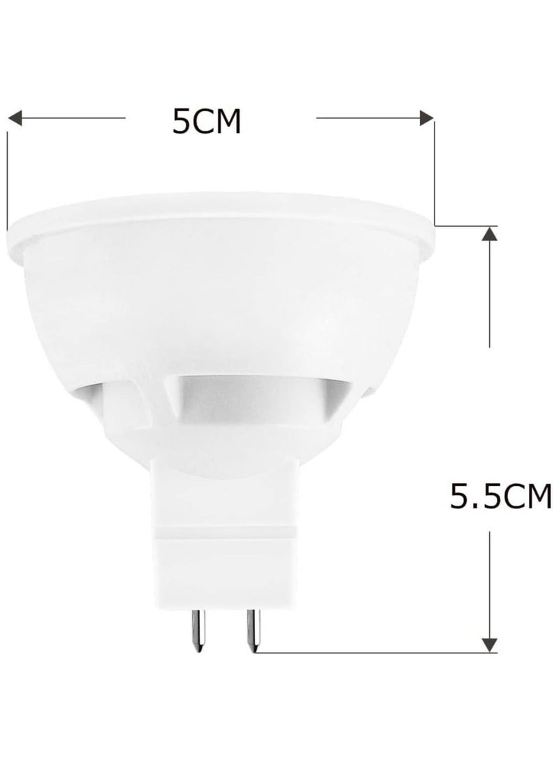 10 عبوات MR16 LED لمبات غير قابلة للتعتيم، GU5.3 قاعدة ثنائية الدبوس MR16 LED، 7 وات (ما يعادل 70 وات) 3000 كلفن دافئة للأضواء الموضعية، راحة، أضواء التتبع، 240 فولت - Image 3