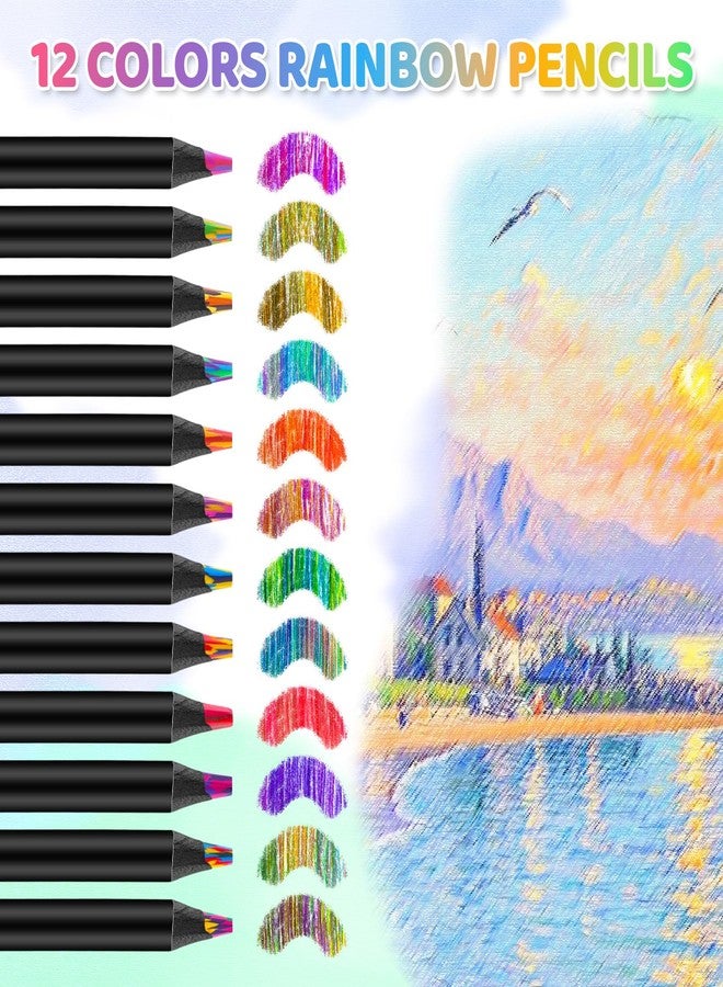 LIGETON Easter Basket Stuffers for Teens Kids,Easter Basket Essentials,Art Supplies Trendy Stuff for Girls Boys Classroom School,12 Rainbow Colored Pencils for Adults,Birthday Gifts Party Favors Christmas - Image 3