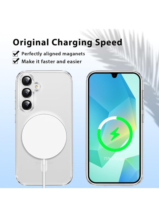 Magnetic Case for Samsung Galaxy A15 Case, [Compatible with MagSafe], Drop Protection Shockproof Phone Cover for Samsung A15 Crystal Clear - Image 5