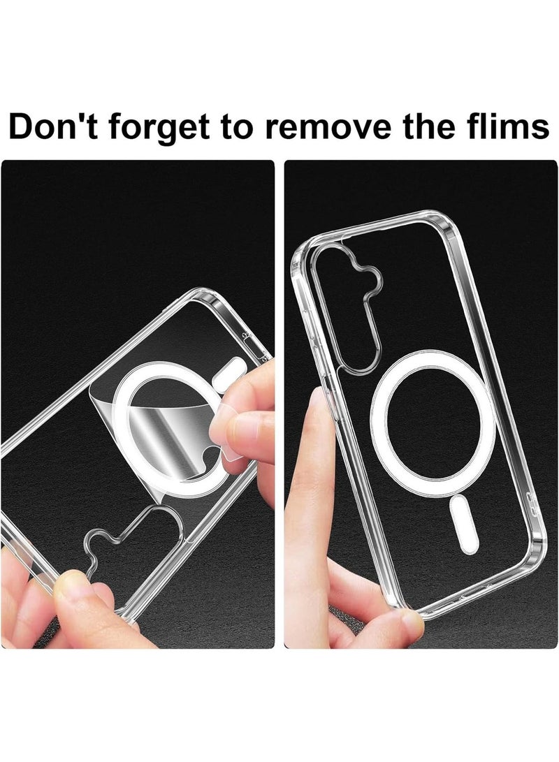 Magnetic Case for Samsung Galaxy A15 Case, [Compatible with MagSafe], Drop Protection Shockproof Phone Cover for Samsung A15 Crystal Clear - Image 4
