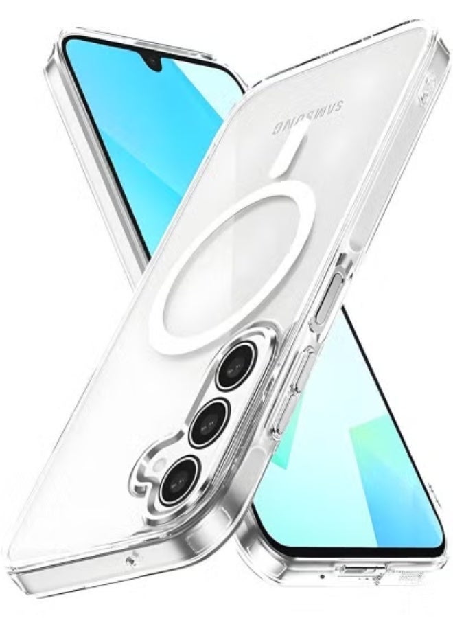 Magnetic Case for Samsung Galaxy A15 Case, [Compatible with MagSafe], Drop Protection Shockproof Phone Cover for Samsung A15 Crystal Clear - Image 2