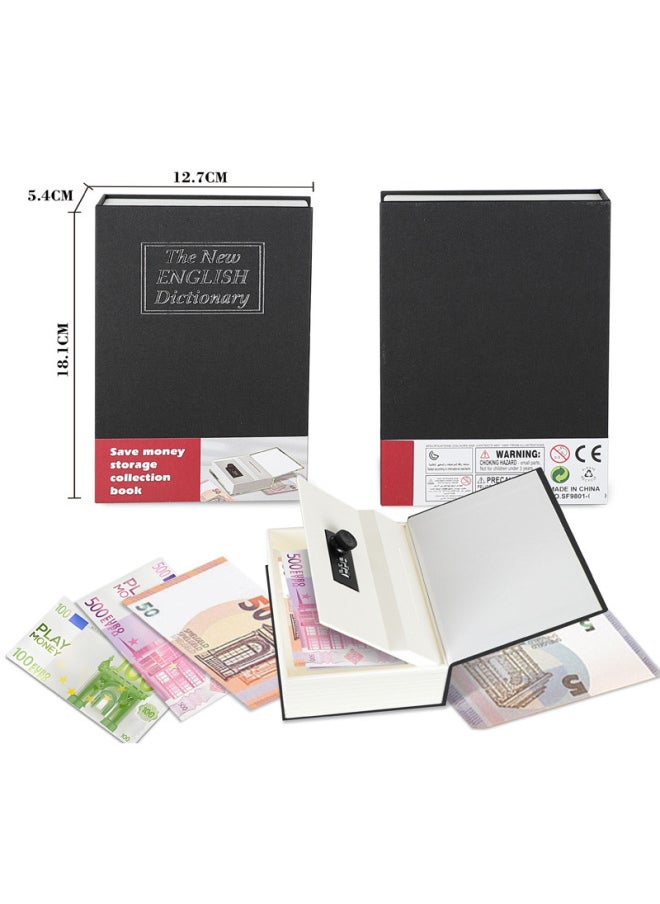 Generic - Creative Dictionary Book Safe Plastic Piggy Bank Key Safe English Dictionary Password Box Piggy Bank-Color:[large Code Model] Black-682b Book Money Bank - Image 1