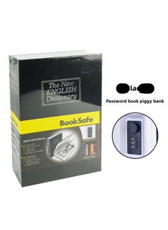 Creative Dictionary Book Safe Plastic Piggy Bank Key Safe English Dictionary Password Box Piggy Bank-Color:[large Code Model] Black-682b Book Money Bank