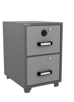 RIGID Fire Resistant Steel Safe with Two Drawers & Combination Lock  - Image 1