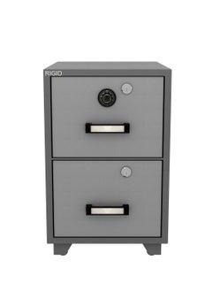 RIGID Fire Resistant Steel Safe with Two Drawers & Combination Lock  - Image 5