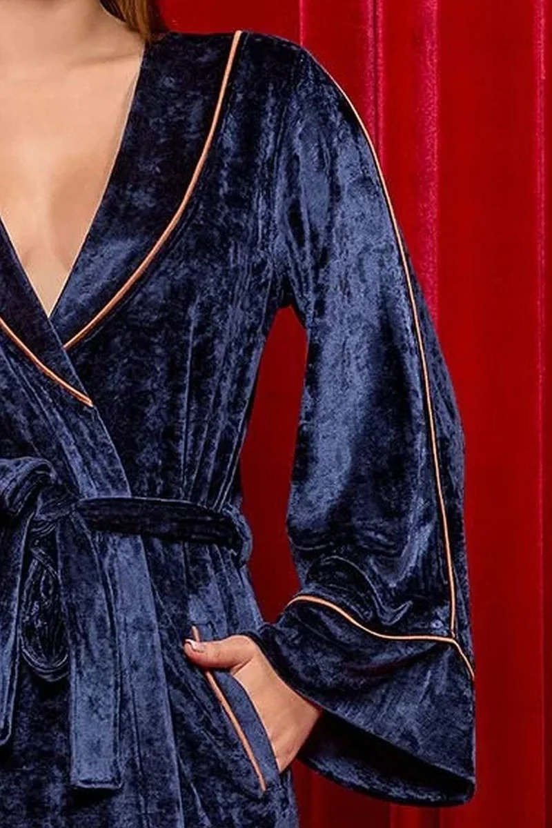 Cossy By Aqua Velvet Robe Dress