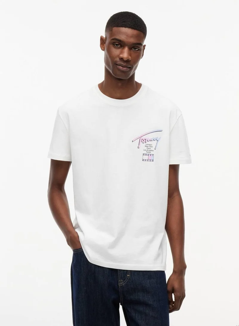 Tommy Jeans Signature Logo Crew Neck T-Shirt