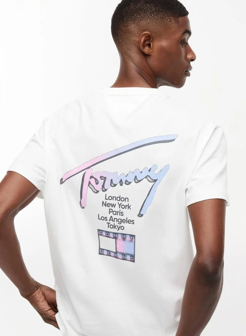 Tommy Jeans Signature Logo Crew Neck T-Shirt