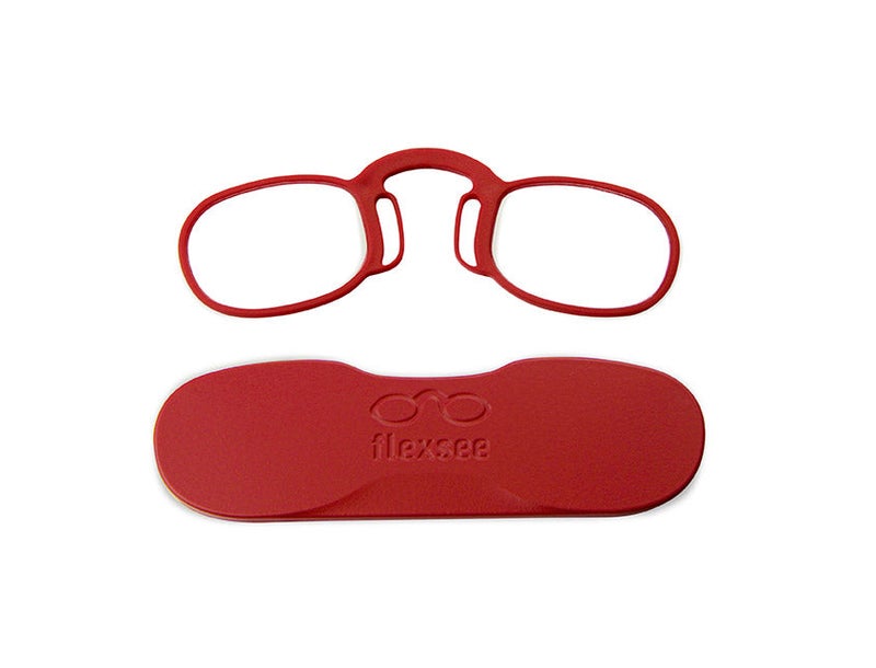 Flexsee Red Round Light Ready Reading Glasses Power 3 - Image 1