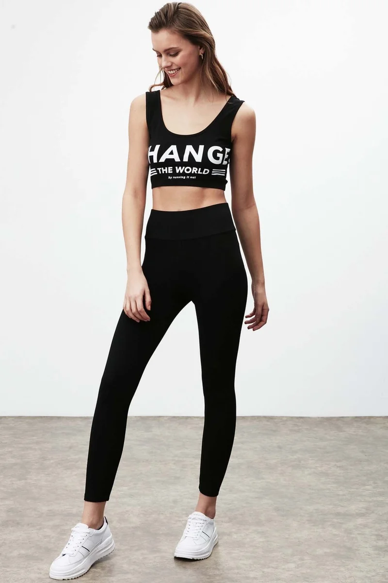 جريميلانج Monroe Women's Comfort Fit Basic Black Leggings