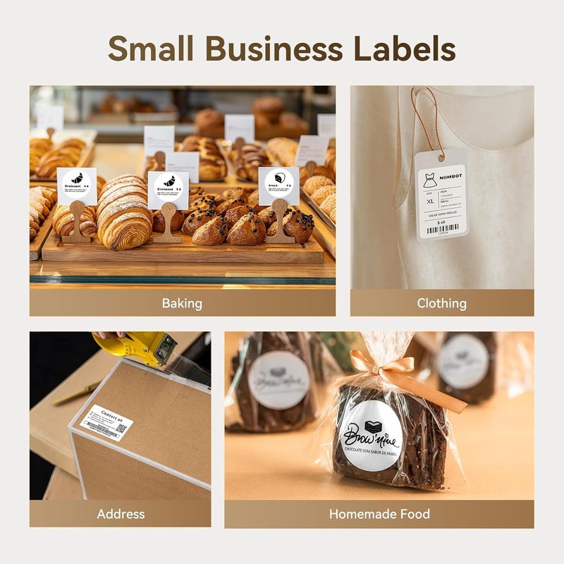 B1 Label Printer for Small Business, Bluetooth Label Maker with Tape, Address Label Maker for Mailing, Business & Shipping Labels, Grey - Image 3