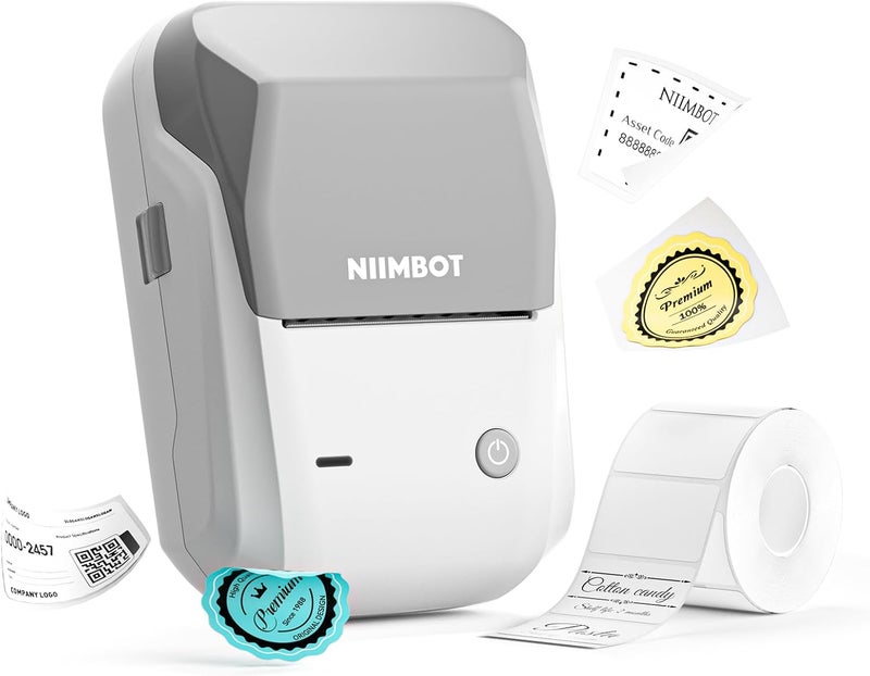 B1 Label Printer for Small Business, Bluetooth Label Maker with Tape, Address Label Maker for Mailing, Business & Shipping Labels, Grey - Image 1