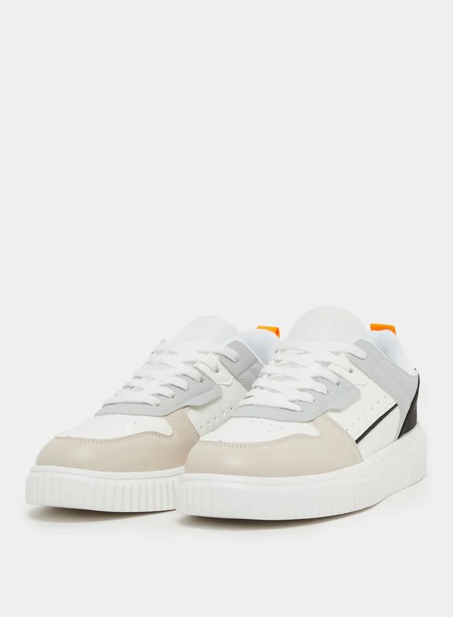 Styli Styli Color Block Breathable Lace Up Sneakers