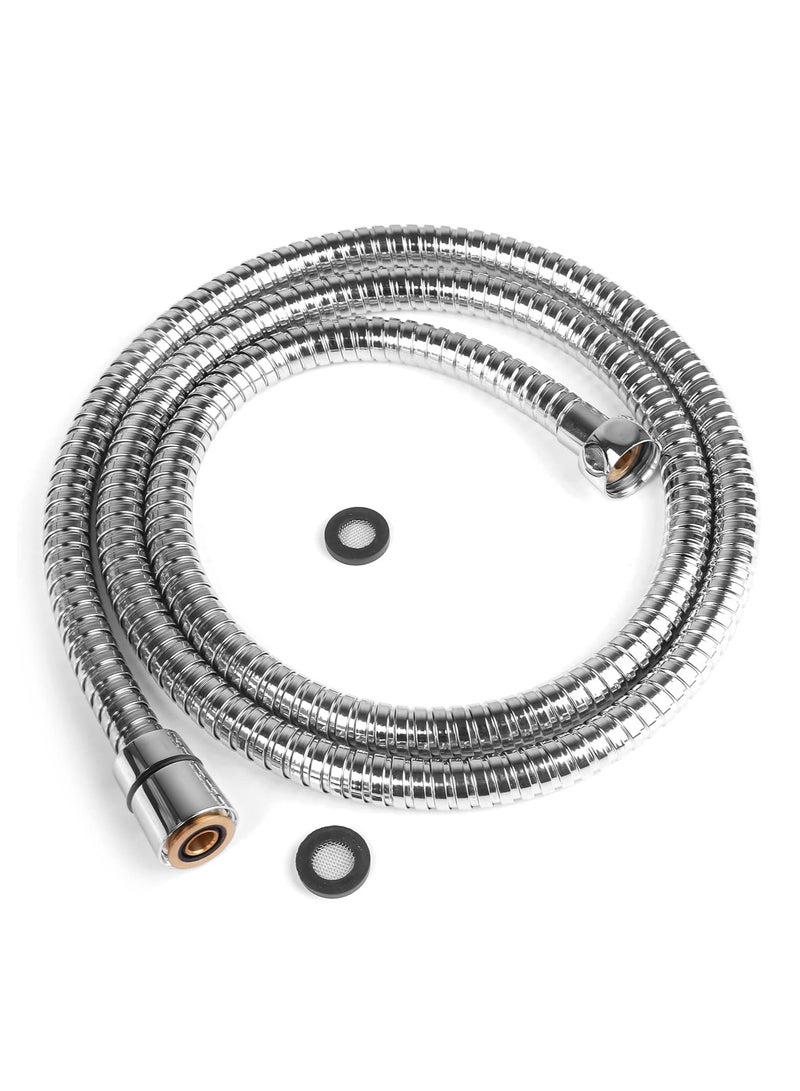 خرطوم دش محمول باليد 1.5 متر من بايشن بدوران 360 درجة مضاد للالتواء من الستانلس ستيل 304، مرن ومقاوم للصدأ، ومقاوم للحرارة والتآكل【سن لولبي قياسي G/1.3 سم】【مانع للتسرب】 - Image 1