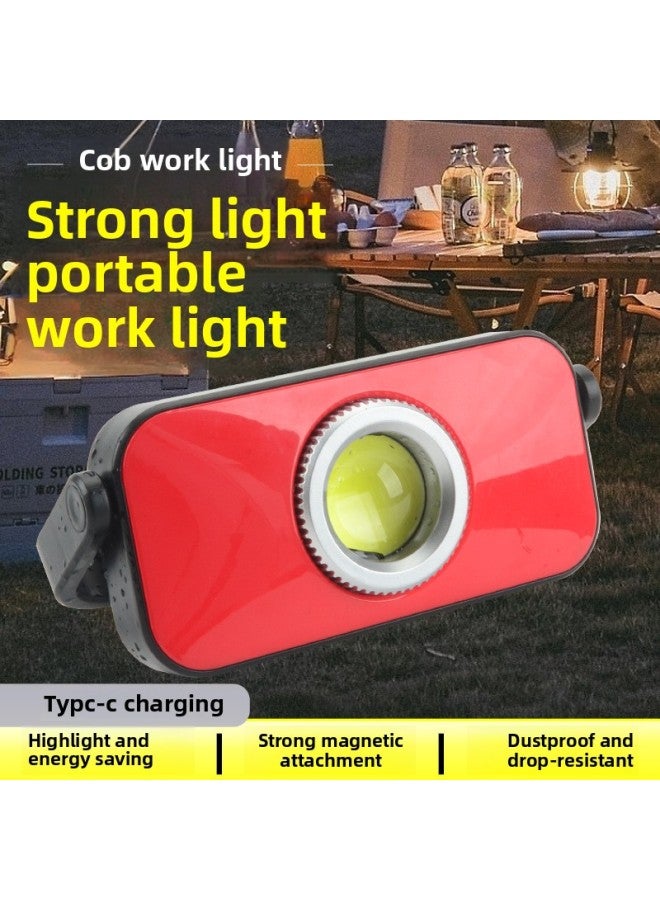 Outdoor Work Lamp Strong Light Lighting Portable COB Strong Magnetic Long Endurance Maintenance Lamp Site-Power:Zy-712  - Image 1