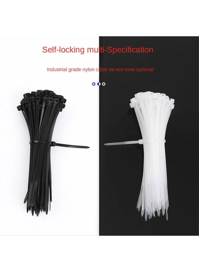 100pcs White Large Self Locking Cable Ties 2 5x200mm Heavy Duty Adjustable Wire Ties - Image 4