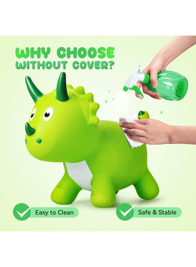 ميكسد قادوس حصان نطاط على شكل ديناصور، حصان نطاط، قادوس حيوانات نطاطة للأطفال الصغار أو الأطفال، ركوب على ألعاب القفز المطاطية - Image 3