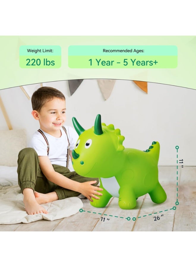ميكسد قادوس حصان نطاط على شكل ديناصور، حصان نطاط، قادوس حيوانات نطاطة للأطفال الصغار أو الأطفال، ركوب على ألعاب القفز المطاطية - Image 4