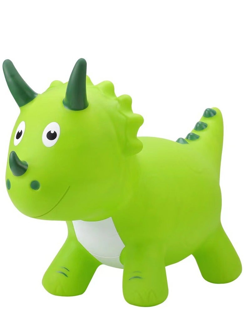 ميكسد قادوس حصان نطاط على شكل ديناصور، حصان نطاط، قادوس حيوانات نطاطة للأطفال الصغار أو الأطفال، ركوب على ألعاب القفز المطاطية - Image 1